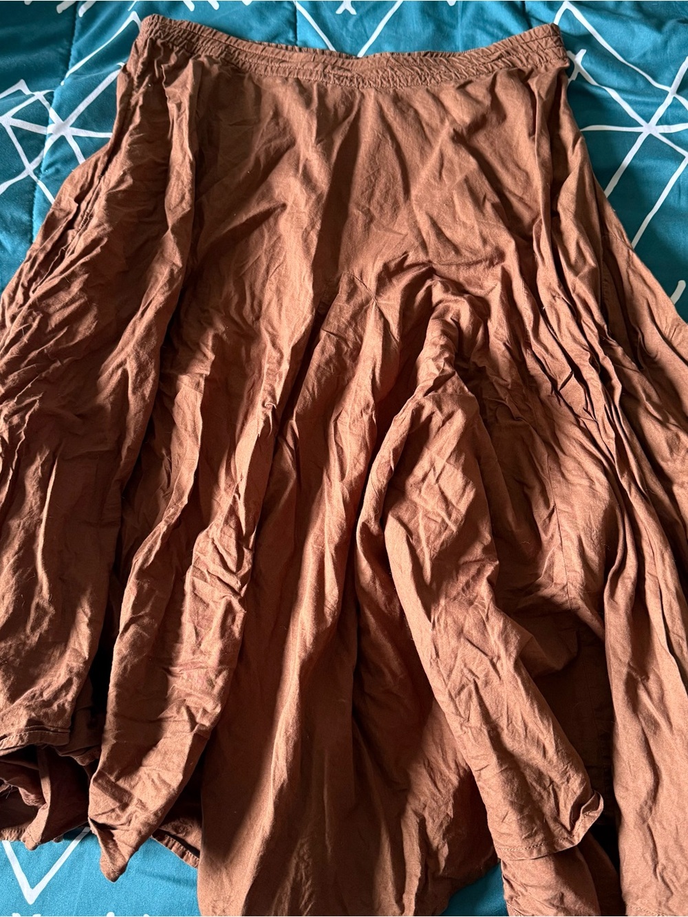 Flowy Brown Skirt - Soft A-Line Women’s Skirt